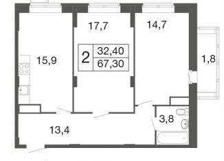 Продаю 2-комнатную квартиру, 67.3 м2, Апрелевка, Пролетарский тупик, 1