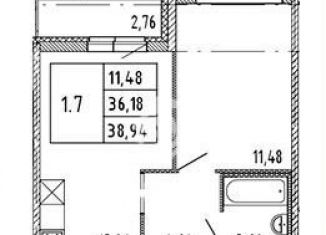 Продаю однокомнатную квартиру, 36.2 м2, Санкт-Петербург, Михайловская дорога, 16к3