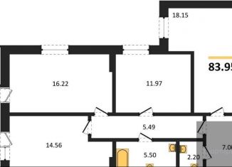 Продается 3-комнатная квартира, 84 м2, Воронеж, улица 9 Января, 68Л