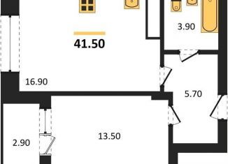 Продаю однокомнатную квартиру, 41.5 м2, Воронеж, Железнодорожный район, бульвар Содружества, 1