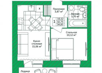 Продаю однокомнатную квартиру, 34.9 м2, Ярославль, Фрунзенский район, Чернопрудная улица, 35А