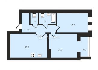 Продам двухкомнатную квартиру, 86 м2, Владимирская область, Большая Нижегородская улица, 16