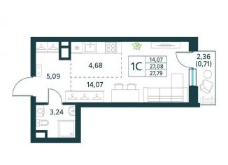 Продается квартира студия, 27.8 м2, Москва, метро Выхино