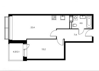 Продается двухкомнатная квартира, 47.6 м2, Щёлково, Центральная улица, 69