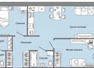 3-комнатная квартира на продажу, 76 м2, село Первомайский, улица Строителя Николая Шишкина, 11/2