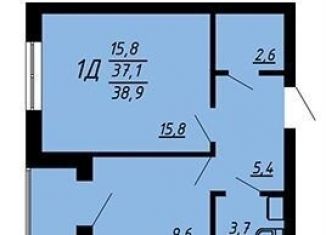 Продается 1-комнатная квартира, 38.9 м2, Воронеж, улица Загоровского, 9/2