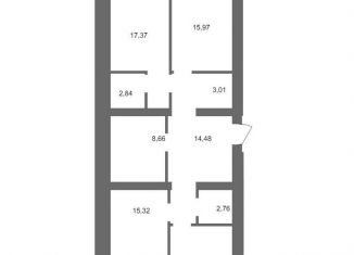 3-комнатная квартира на продажу, 97.3 м2, Волгоград, Смольная улица, 27А