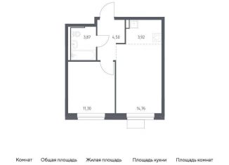 Продаю однокомнатную квартиру, 38.4 м2, Москва, жилой комплекс Молжаниново, к6