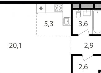 Продаю квартиру студию, 34.5 м2, Москва, метро Семеновская