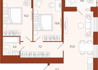 Продам 2-ком. квартиру, 64 м2, Тюмень, Ленинский округ