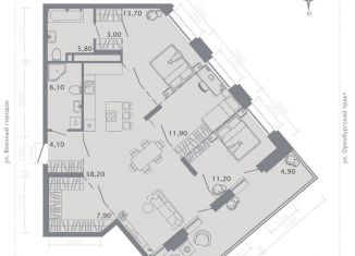 Продажа 3-комнатной квартиры, 106.8 м2, Казань, улица Шишкина, 3