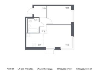 Продам 1-комнатную квартиру, 40.9 м2, Москва, деревня Большое Свинорье, 10/1