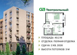 Продается 2-ком. квартира, 40.2 м2, рабочий посёлок Ильинский