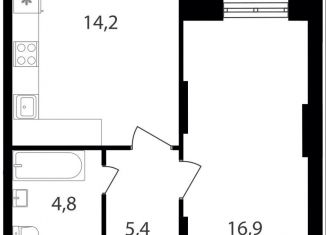 Продажа 1-комнатной квартиры, 41.3 м2, Москва, район Чертаново Южное