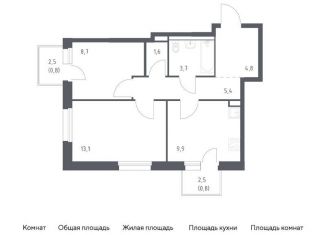 Продажа 2-ком. квартиры, 48.8 м2, Владивосток, Первореченский район, улица Сабанеева, 1.1