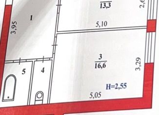 Продается 1-комнатная квартира, 45.3 м2, Волгоградская область, Рионская улица, 7