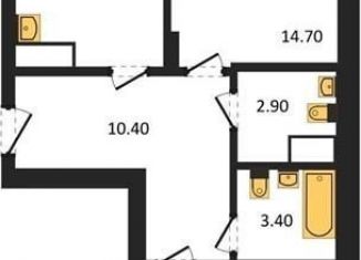 Продам 2-комнатную квартиру, 58.6 м2, Воронеж, бульвар Содружества, 1, Железнодорожный район