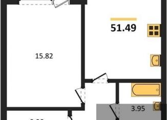 1-комнатная квартира на продажу, 51.5 м2, Воронеж, Центральный район, Московский проспект, 132