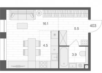 Продажа квартиры студии, 30 м2, Москва, Электрозаводская улица, 60