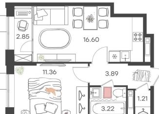 Продаю 1-ком. квартиру, 39.1 м2, Нижний Новгород, Автозаводский район