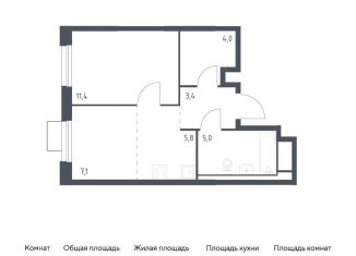 Продажа однокомнатной квартиры, 36.7 м2, Владивосток, Первореченский район, улица Сабанеева, 1.2