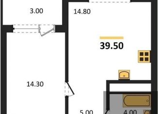 Однокомнатная квартира на продажу, 39.7 м2, Воронеж, Железнодорожный район