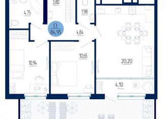 Продаю 2-комнатную квартиру, 85 м2, село Дядьково