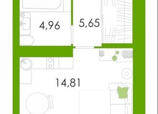 Продам квартиру студию, 31.1 м2, село Осиновая Гора, улица Героя России Макаровца, 3