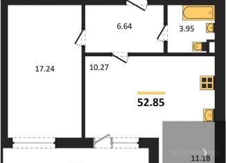 Продаю однокомнатную квартиру, 52.8 м2, Воронежская область, Кленовая улица, 4