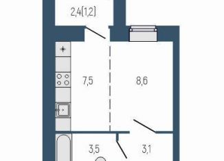 Продам 1-ком. квартиру, 24.2 м2, Свердловская область