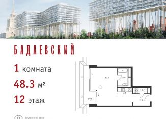 Продам 1-комнатную квартиру, 48.3 м2, Москва, метро Киевская, Кутузовский проспект, 12с38