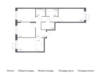 Продается 3-ком. квартира, 76.4 м2, Московская область, микрорайон Пригород Лесное, к14.2