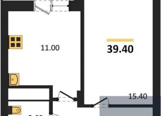 Продаю 1-комнатную квартиру, 39.4 м2, Воронеж, Железнодорожный район, бульвар Содружества, 1