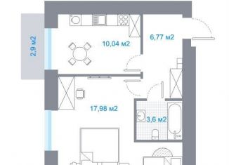 Продается однокомнатная квартира, 39.3 м2, посёлок Красный Бор