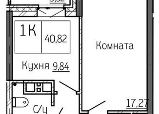 Продается 1-ком. квартира, 40.8 м2, Новосибирск, метро Речной вокзал