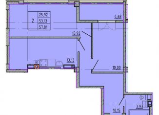 Продажа двухкомнатной квартиры, 57.7 м2, Ростовская область, улица Калинина, 10