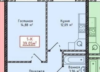 Продаю 1-комнатную квартиру, 39 м2, Махачкала, улица Каммаева, 20А