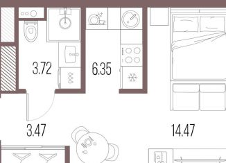 Продается квартира студия, 28.1 м2, Санкт-Петербург, Василеостровский район