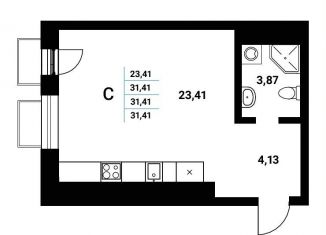 Продажа квартиры студии, 31.4 м2, Воронеж, набережная Чуева, 7