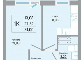 Продается однокомнатная квартира, 31 м2, Пермь