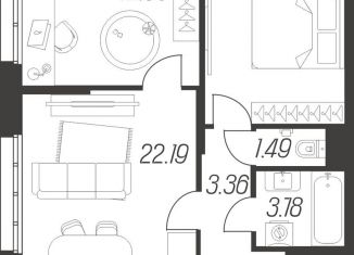 2-ком. квартира на продажу, 59.7 м2, Тула