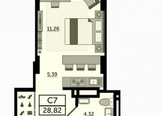 Продается квартира студия, 28.9 м2, Ростовская область, Пришкольная улица