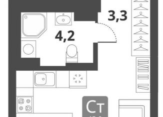 Продается квартира студия, 25.5 м2, Новосибирск, Тайгинская улица, с3