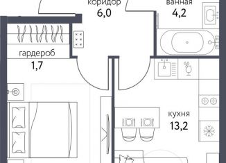 Продажа однокомнатной квартиры, 38.3 м2, Москва, Тагильская улица, 4В, Бульвар Рокоссовского