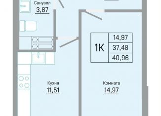 Продается 1-ком. квартира, 41 м2, Пермь