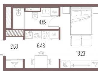 Продается квартира студия, 27.2 м2, Санкт-Петербург, метро Нарвская