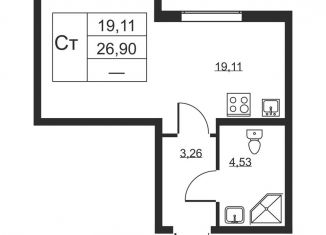 Продажа квартиры студии, 26.9 м2, Ленинградская область
