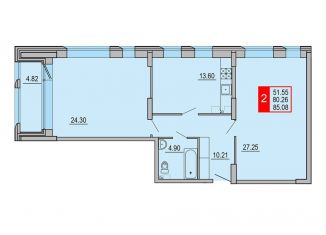 Продам 2-ком. квартиру, 85.1 м2, Тверь, Петербургское шоссе, 3к2