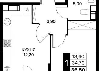 Продажа однокомнатной квартиры, 36.5 м2, Ростовская область