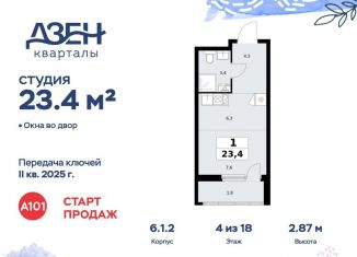 Квартира на продажу студия, 23.4 м2, ДСК Актер, ДСК Актер, 6с1